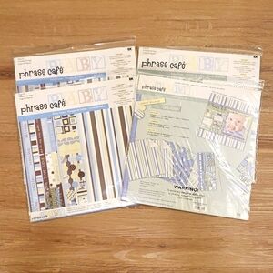 Phrase Cafe Baby Boy Scrapbook Bundle